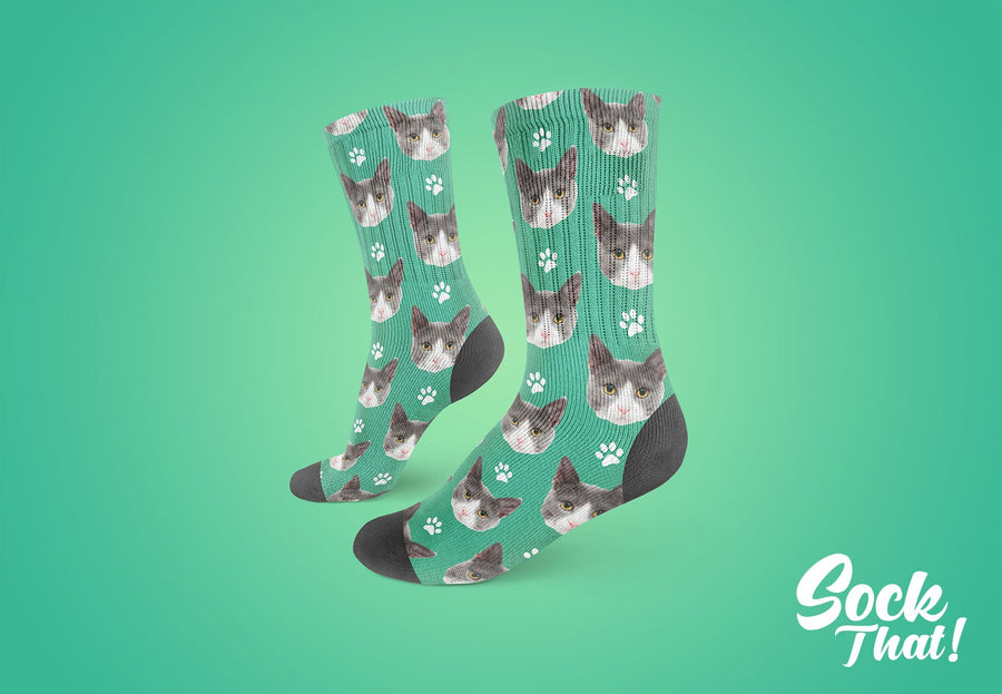 Custom Cats & Paws Face Socks 🐱 - Sock That!