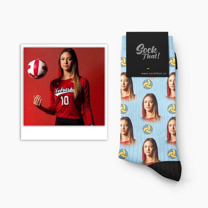 Custom Volleyball Face Socks