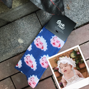 Breezy & Sparkly: Classic Custom Face Socks 😀
