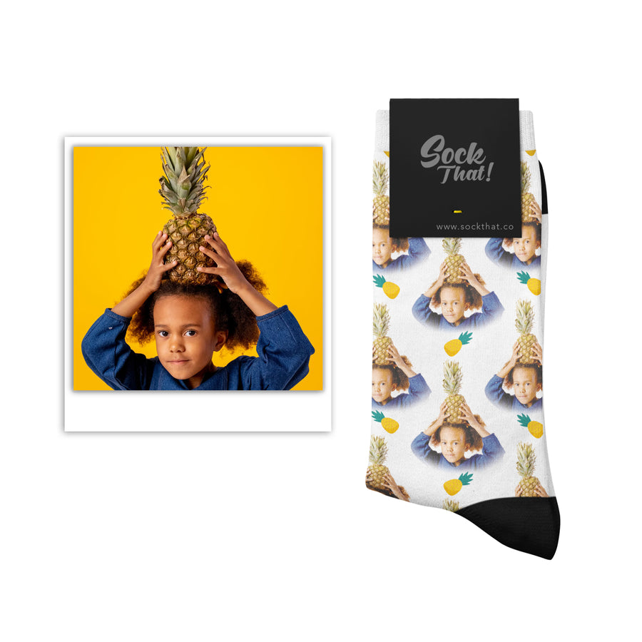 Custom Pineapple Face Socks 🍍