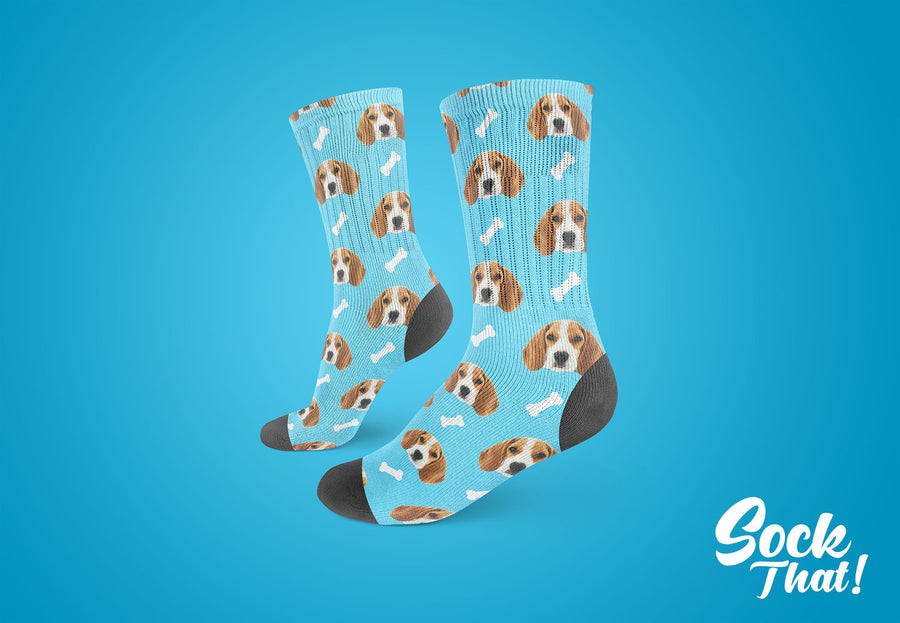 Custom Dogs & Bones Face Socks 🦴 - Sock That!