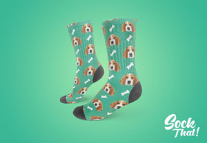 Custom Dogs & Bones Face Socks 🦴 - Sock That!
