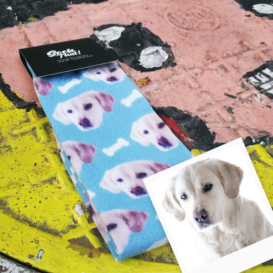 Breezy & Sparkly:Custom Dogs & Bones Face Socks