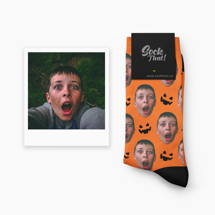 Halloween Pumpkin Face Socks