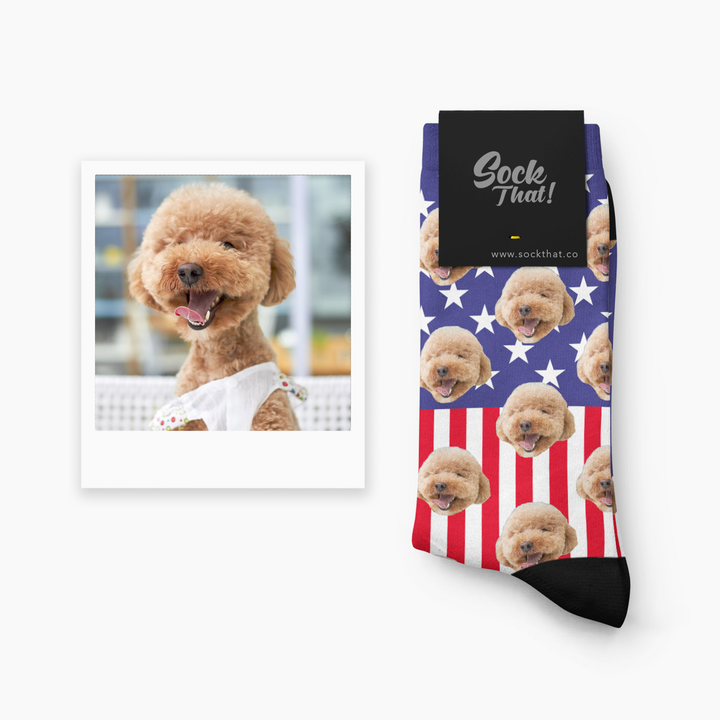 American Dreams Custom Animal Face Socks 🏴󠁧󠁢󠁥󠁮󠁧󠁿 - Sock That!