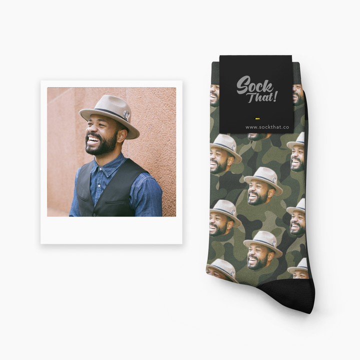 Custom Camo Face Socks 🌳 - Sock That!