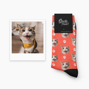 Custom Cats & Paws Face Socks 🐱 - Sock That!