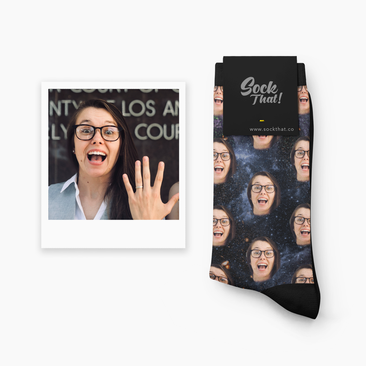 Custom Faces in Galaxy Socks 🌔 - Sock That!