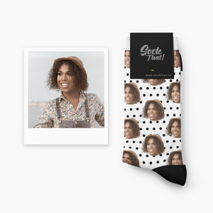 Custom Polka Dot Face Socks ⚫️ - Sock That!